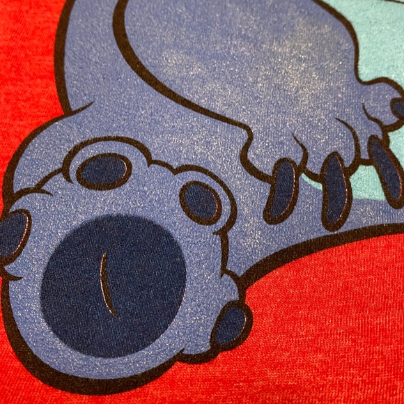Stitch Eating Ice Cream T Shirt Red Size M Disney - Picture 9 of 12